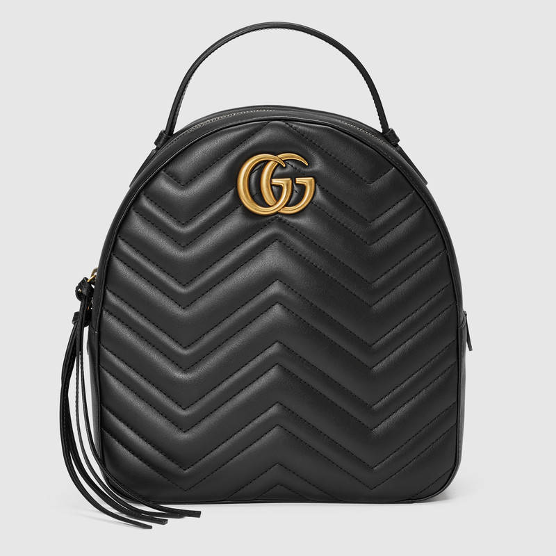 G*u*i gg marmont quilted backpack in soft matelassé chevron leather