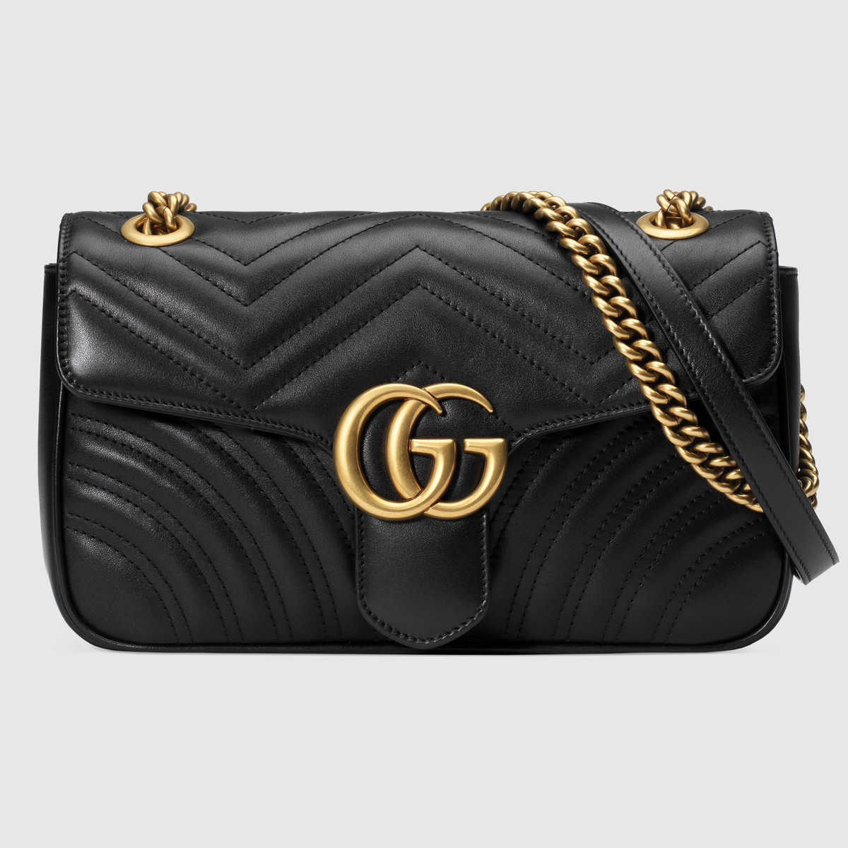 G*u*i gg marmont small chain shoulder bag in matelassé chevron leather
