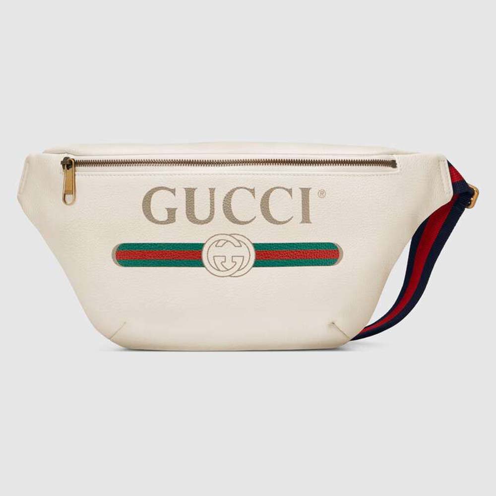 G*u*i gg unisex G*u*i print leather belt bag