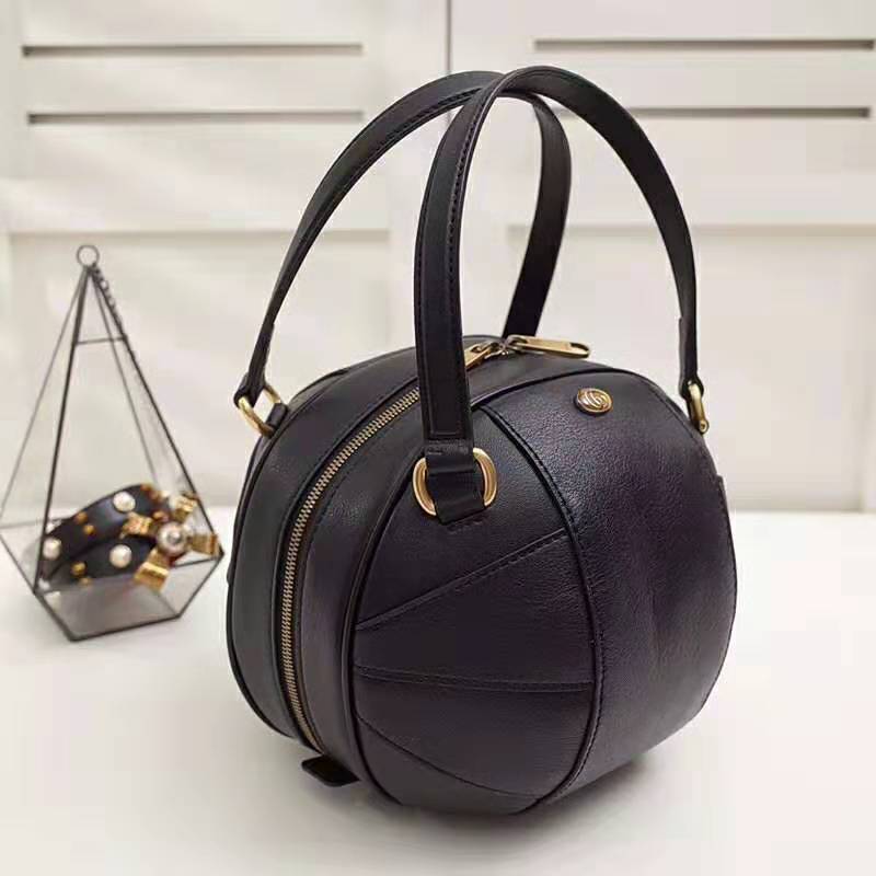 G*u*i gg unisex basketball shaped tote bag-black