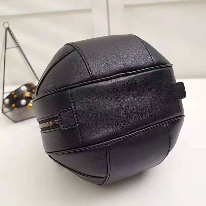 G*u*i gg unisex basketball shaped tote bag-black