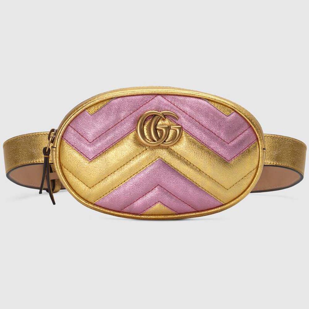 G*u*i gg unisex gg marmont matelassé leather belt bag