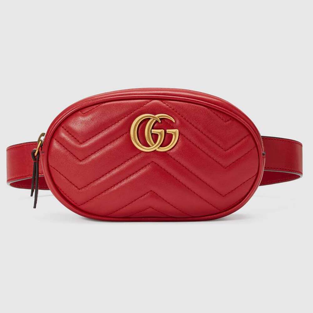 G*u*i gg unisex gg marmont matelassé leather belt bag