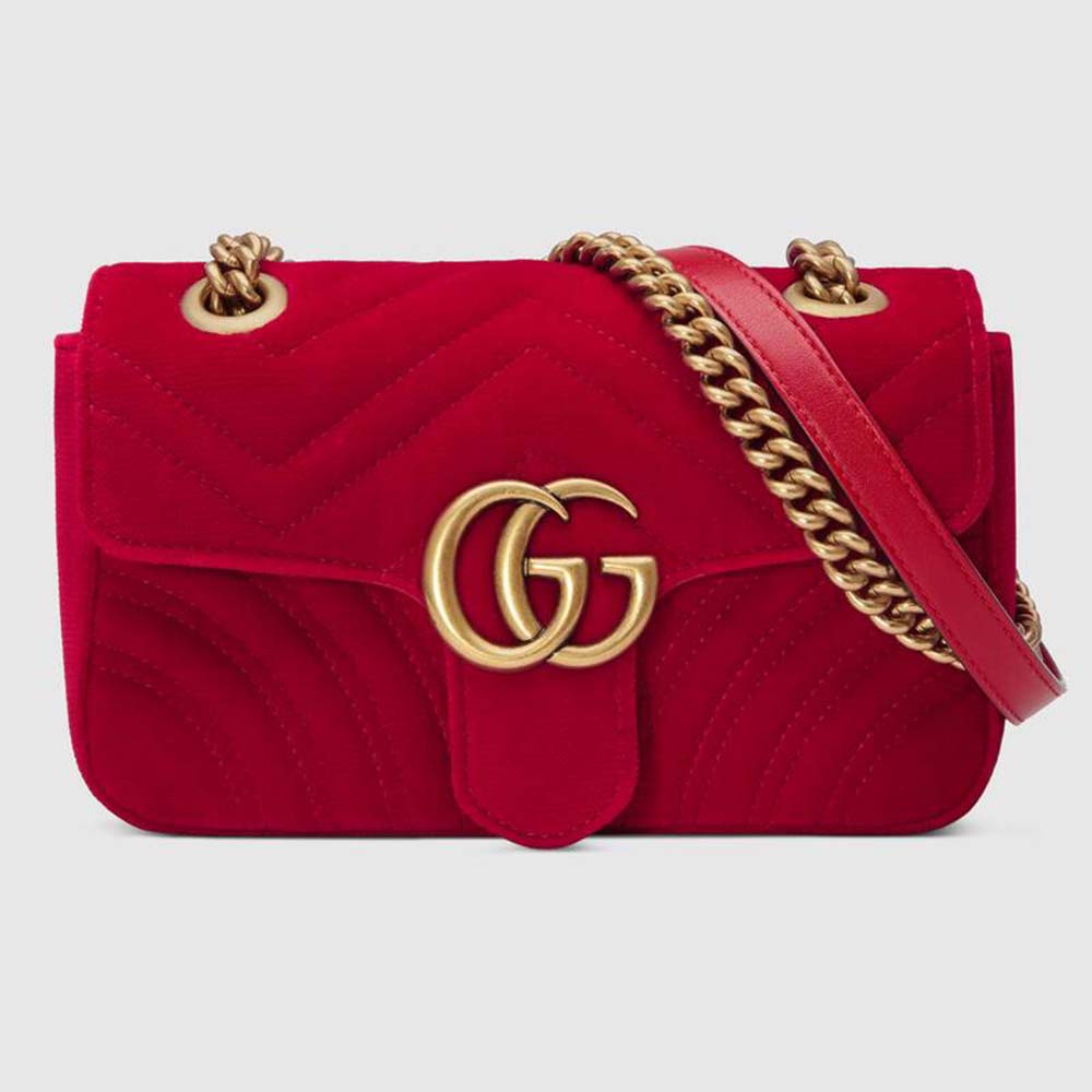 G*u*i gg women gg marmont velvet mini bag