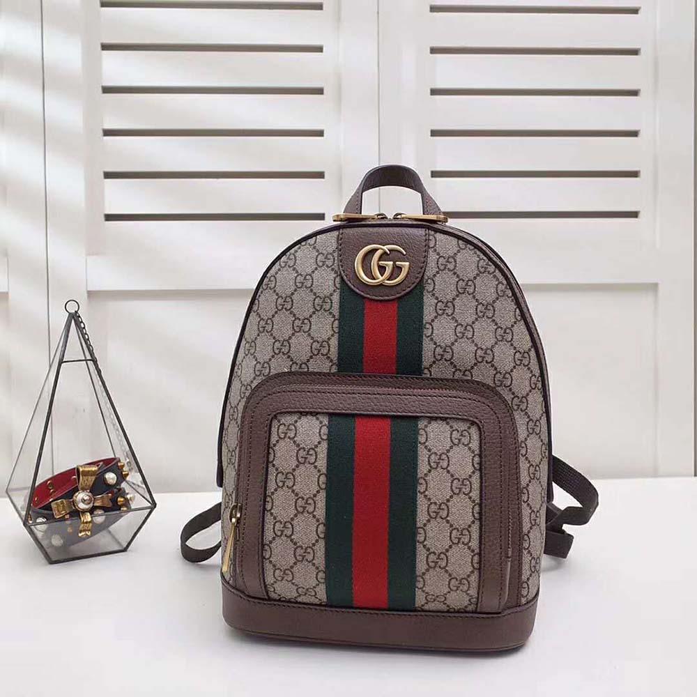 G*u*i gg unisex ophidia gg small backpack-brown