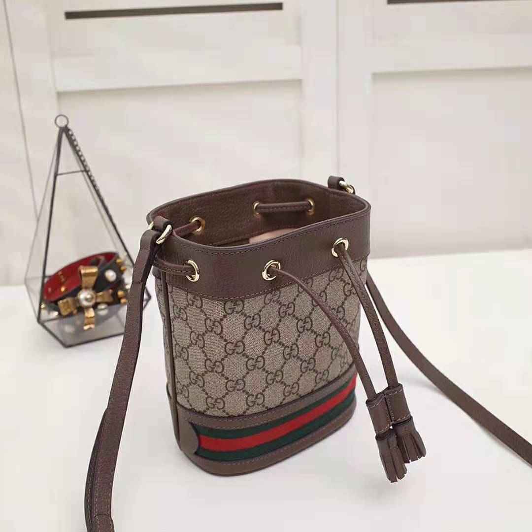 G*u*i gg women ophidia mini gg bucket bag-brown