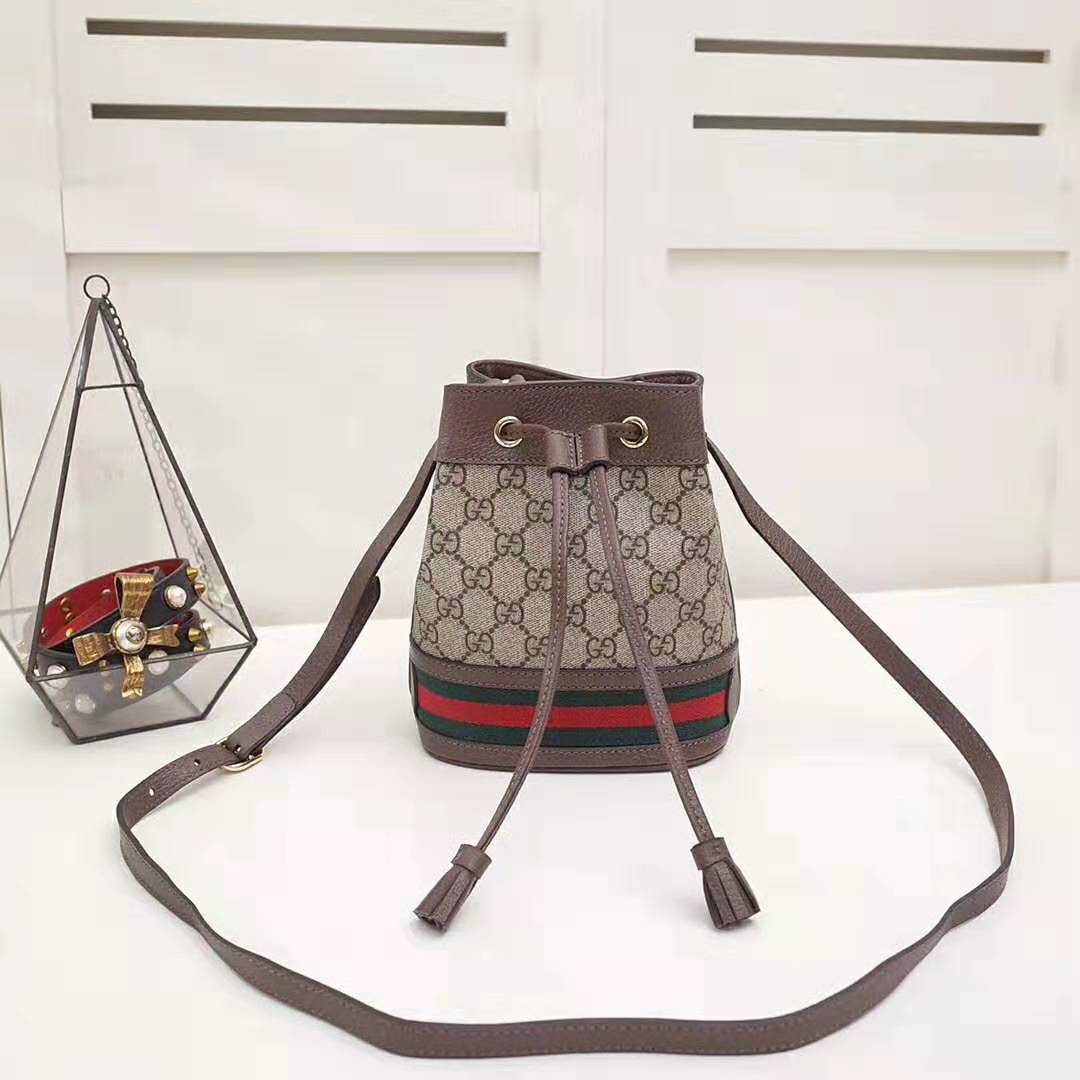 G*u*i gg women ophidia mini gg bucket bag-brown
