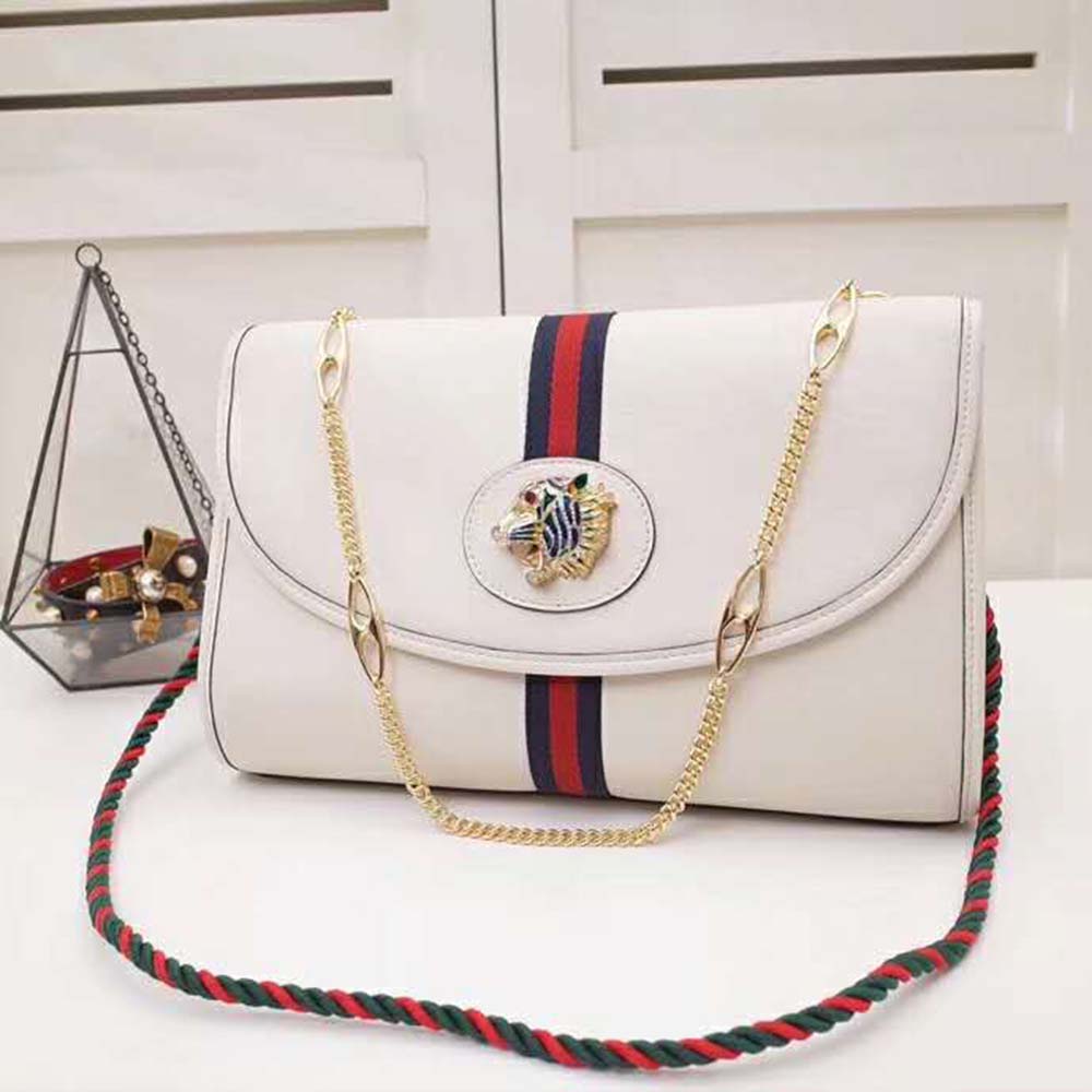 G*u*i gg women rajah medium shoulder bag-white