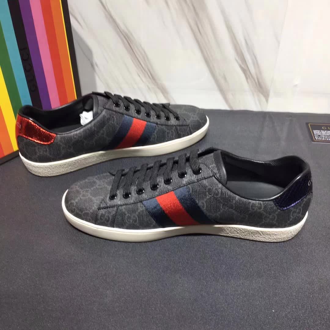 G*u*i men ace gg supreme canvas sneaker shoes-grey