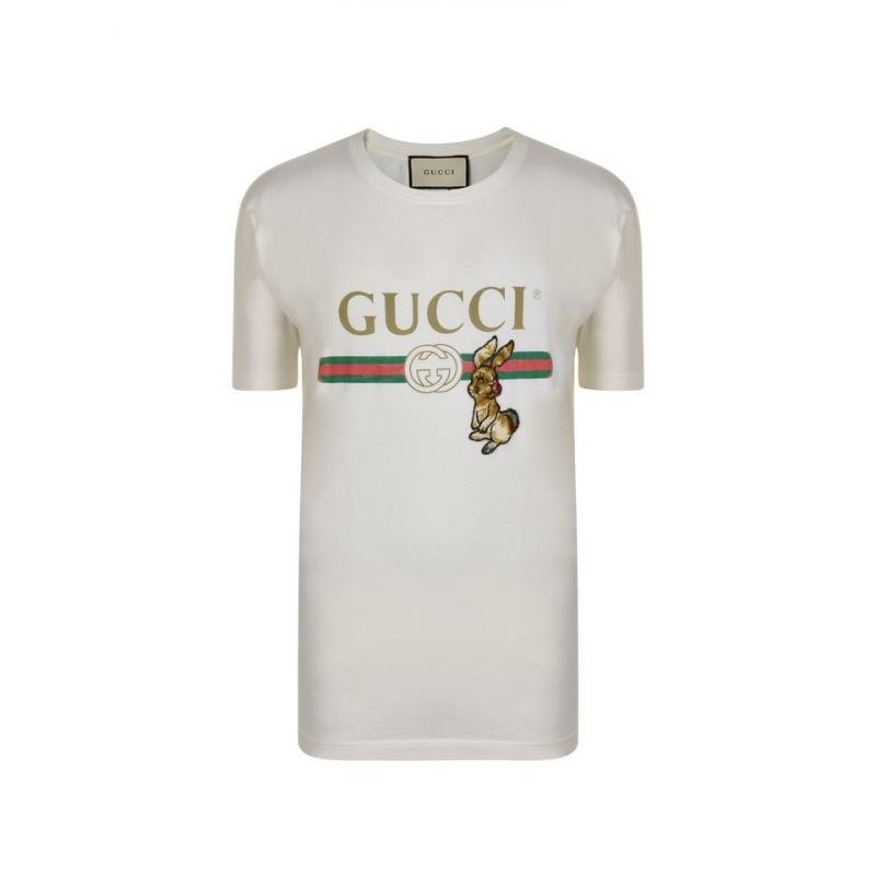 G*u*i men oversize t-shirt with G*u*i logo and rabbit-beige