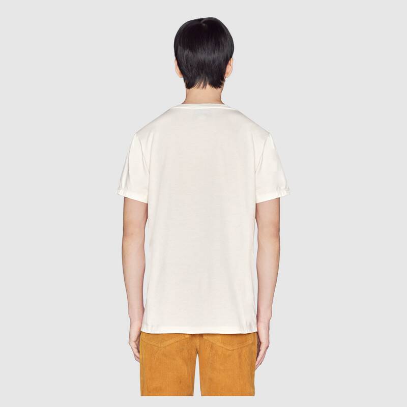 G*u*i men oversize t-shirt with G*u*i logo and rabbit-beige