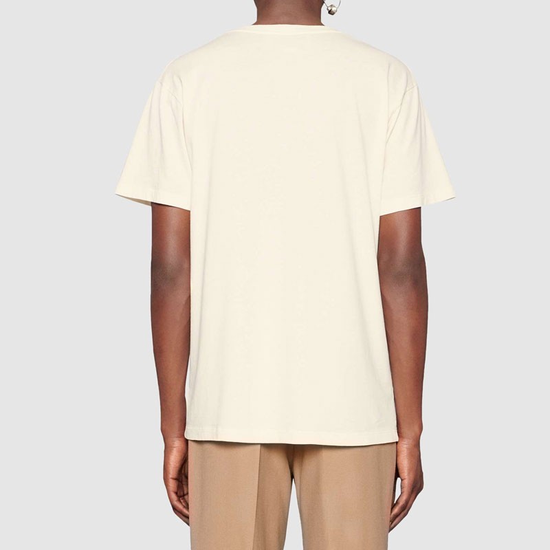 G*u*i men oversize t-shirt with interlocking g-white