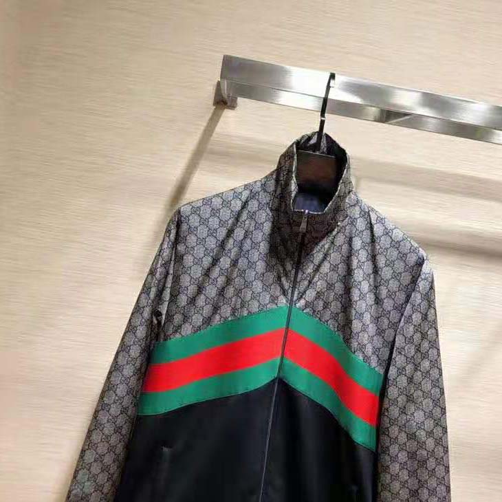 G*u*i men oversize technical jersey jacket