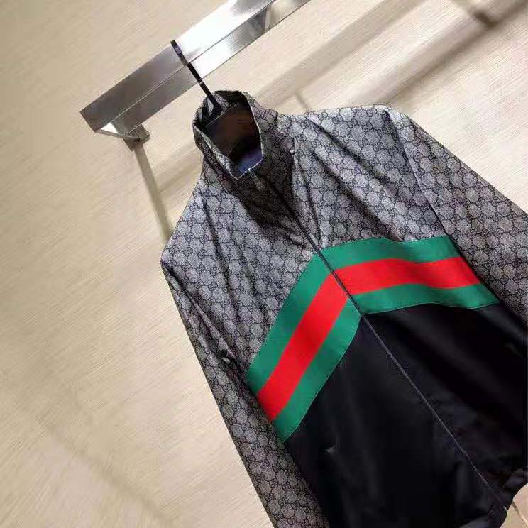 G*u*i men oversize technical jersey jacket