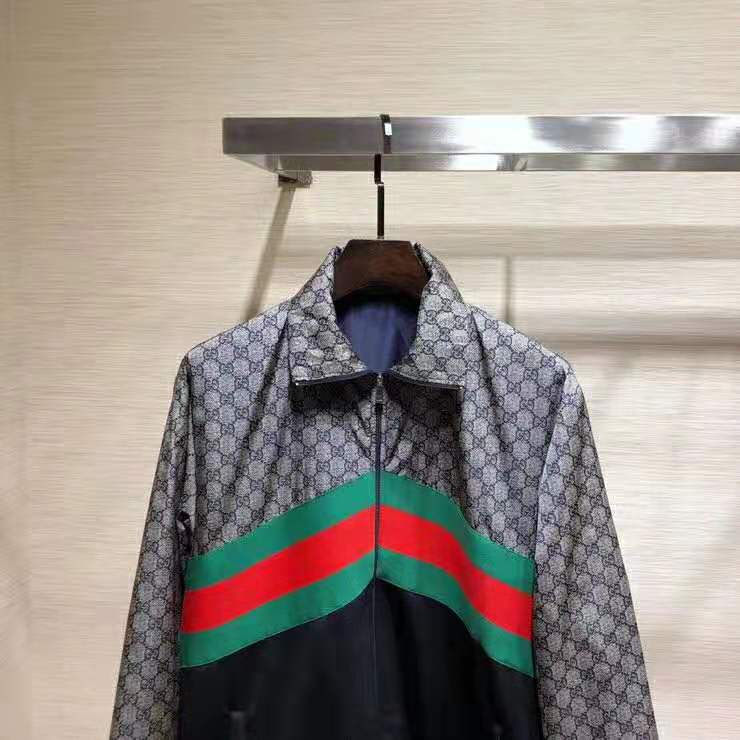 G*u*i men oversize technical jersey jacket