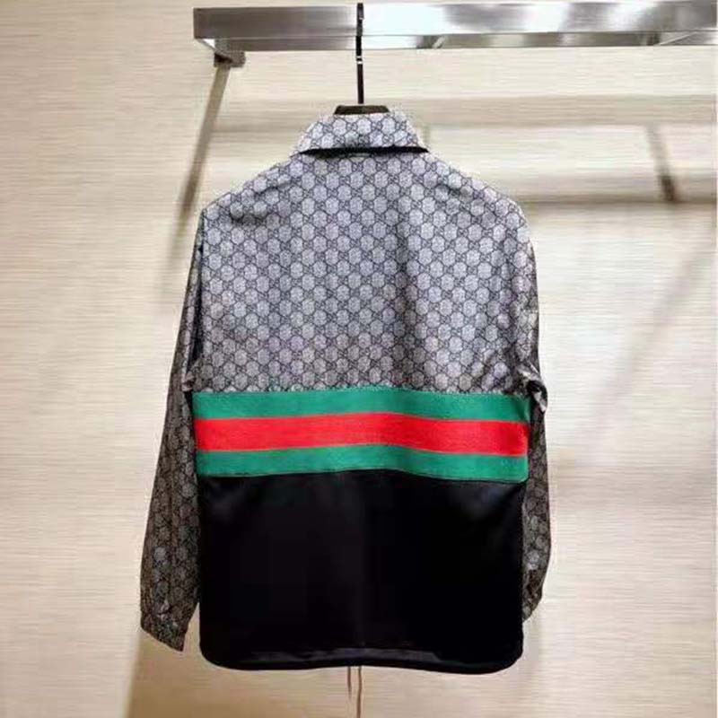 G*u*i men oversize technical jersey jacket