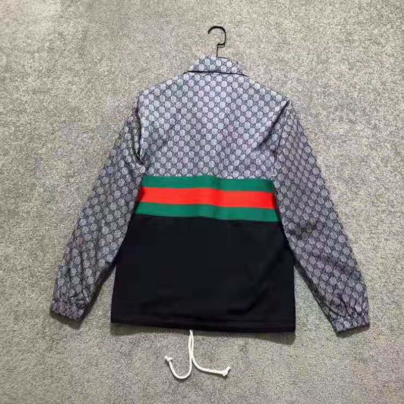 G*u*i men oversize technical jersey jacket