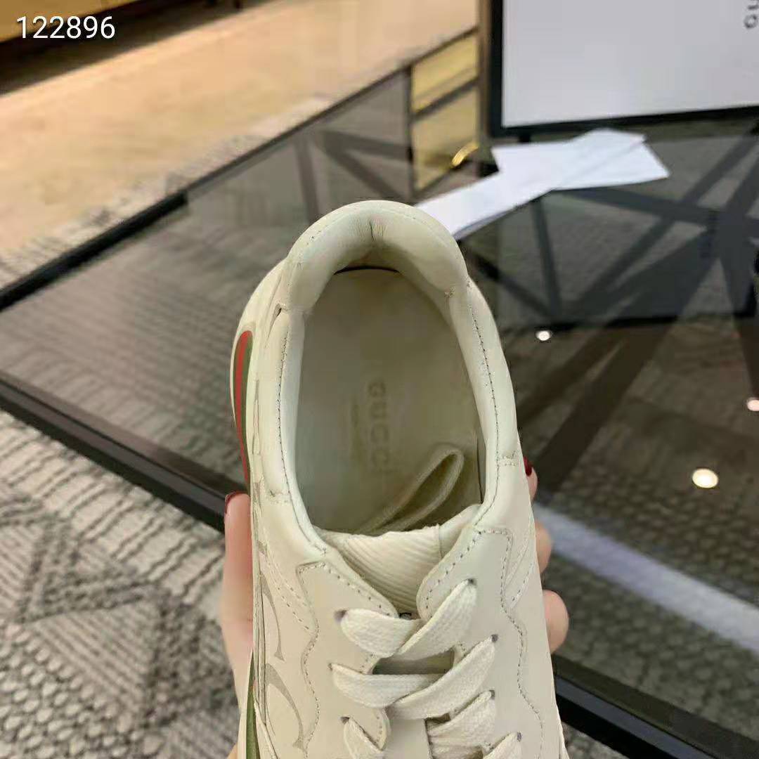 G*u*i unisex rhyton G*u*i logo leather sneaker-beige