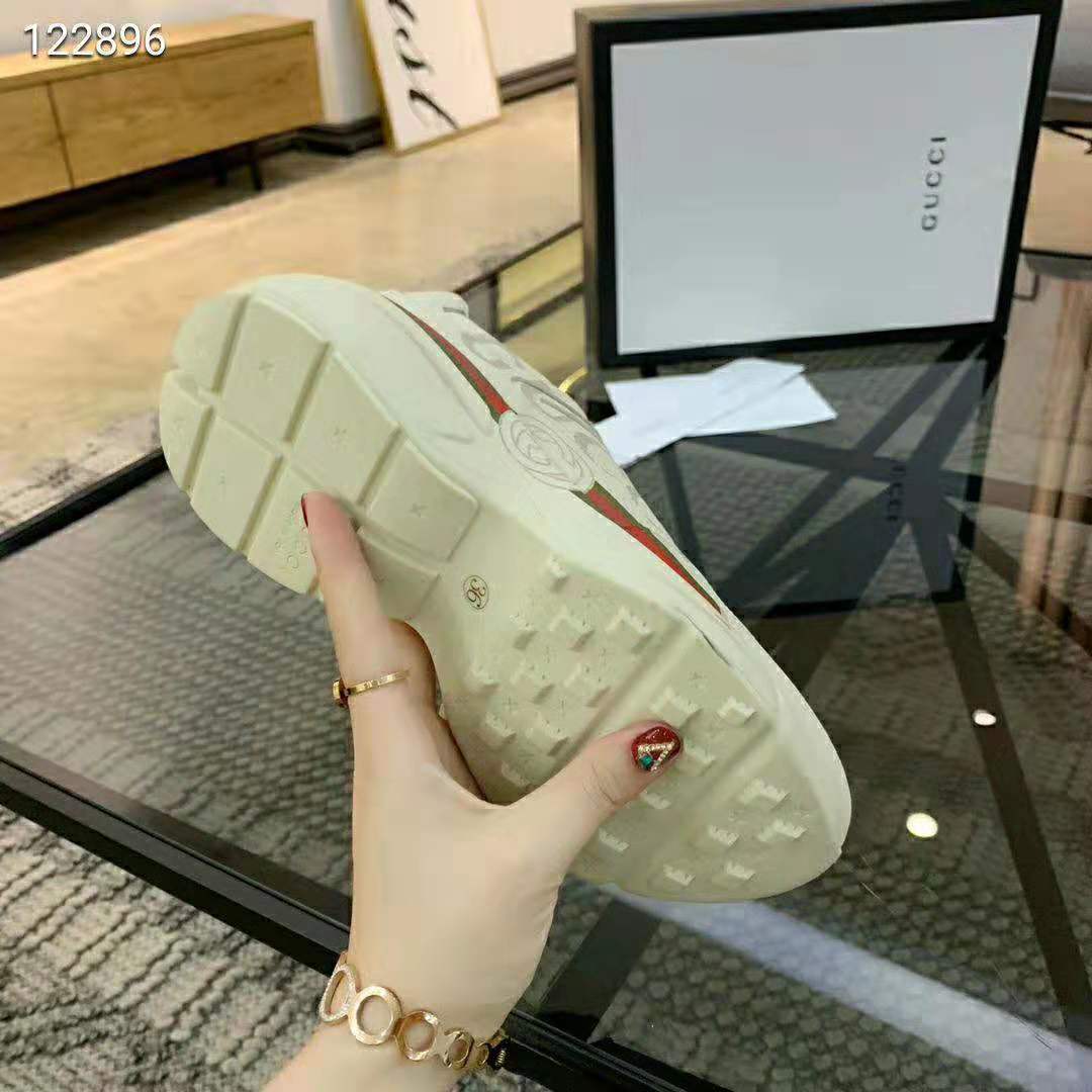G*u*i unisex rhyton G*u*i logo leather sneaker-beige