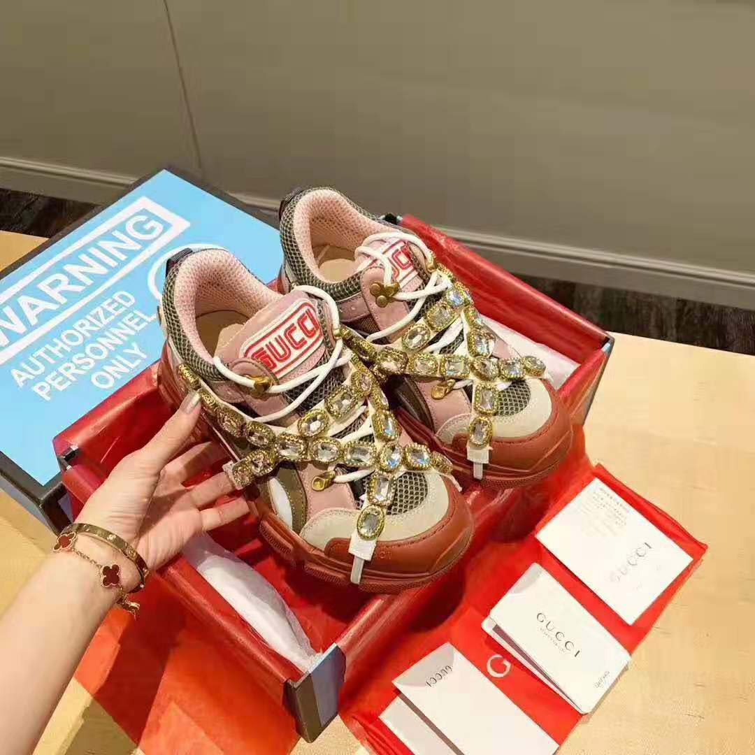 G*u*i women flashtrek sneaker 5.6cm height-pink