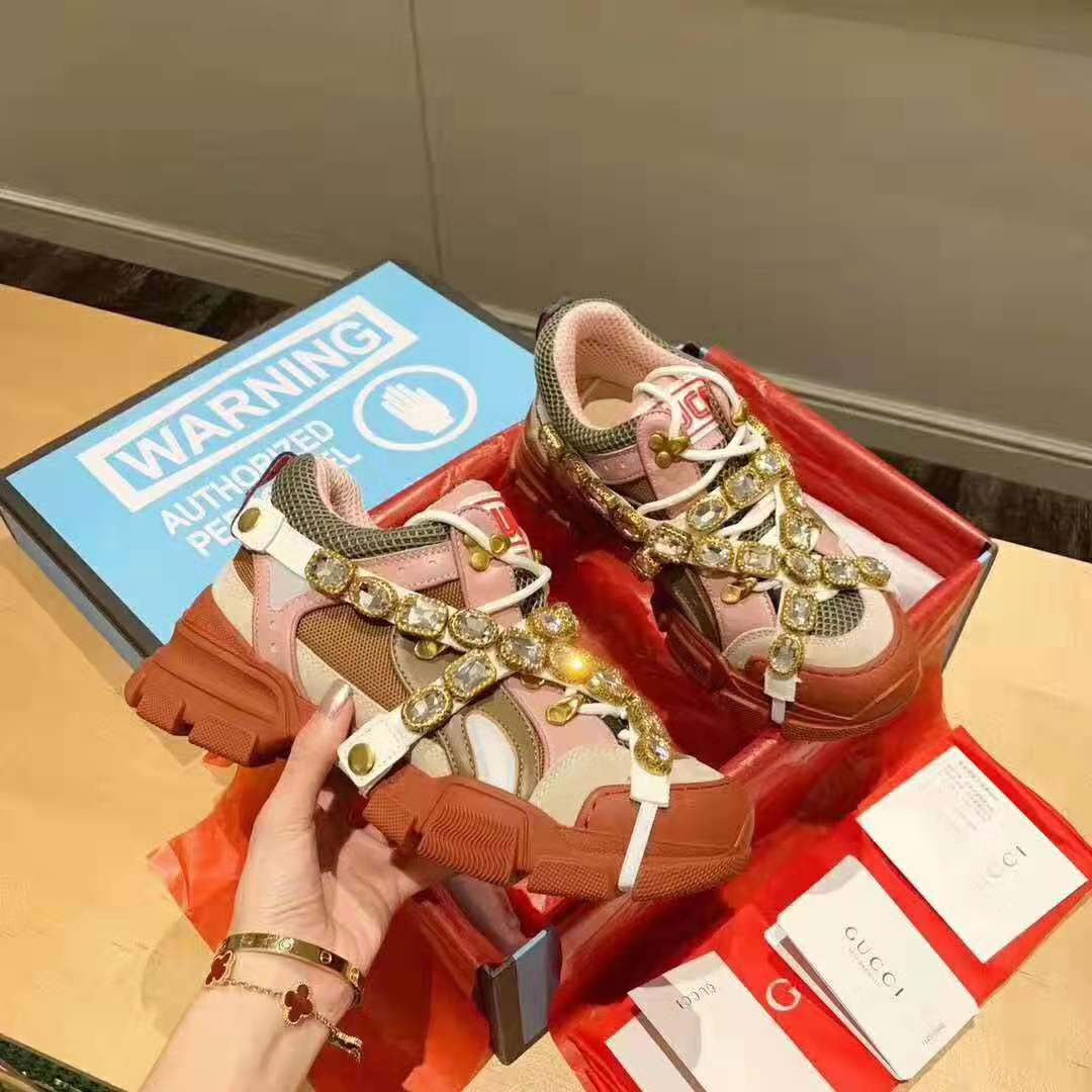 G*u*i women flashtrek sneaker 5.6cm height-pink