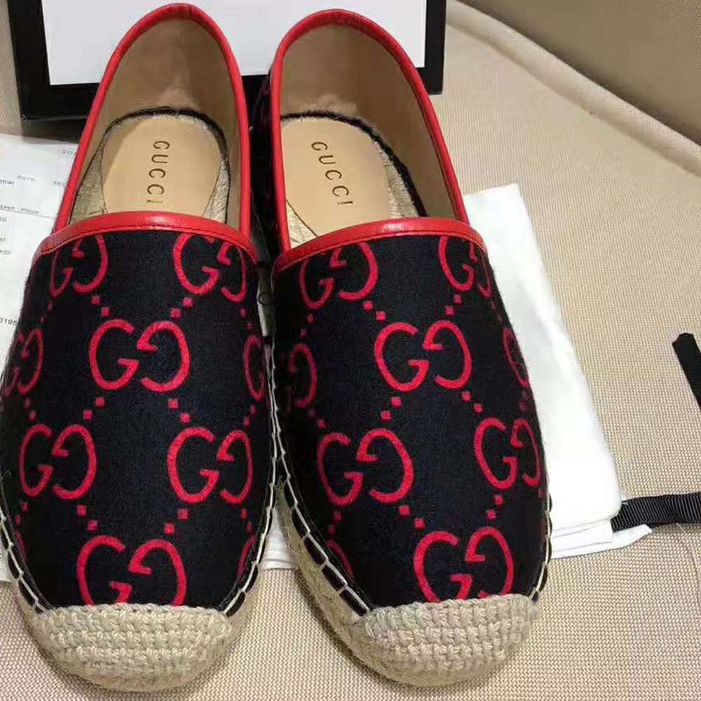 G*u*i women gg terry cloth espadrille 2 cm platform-navy