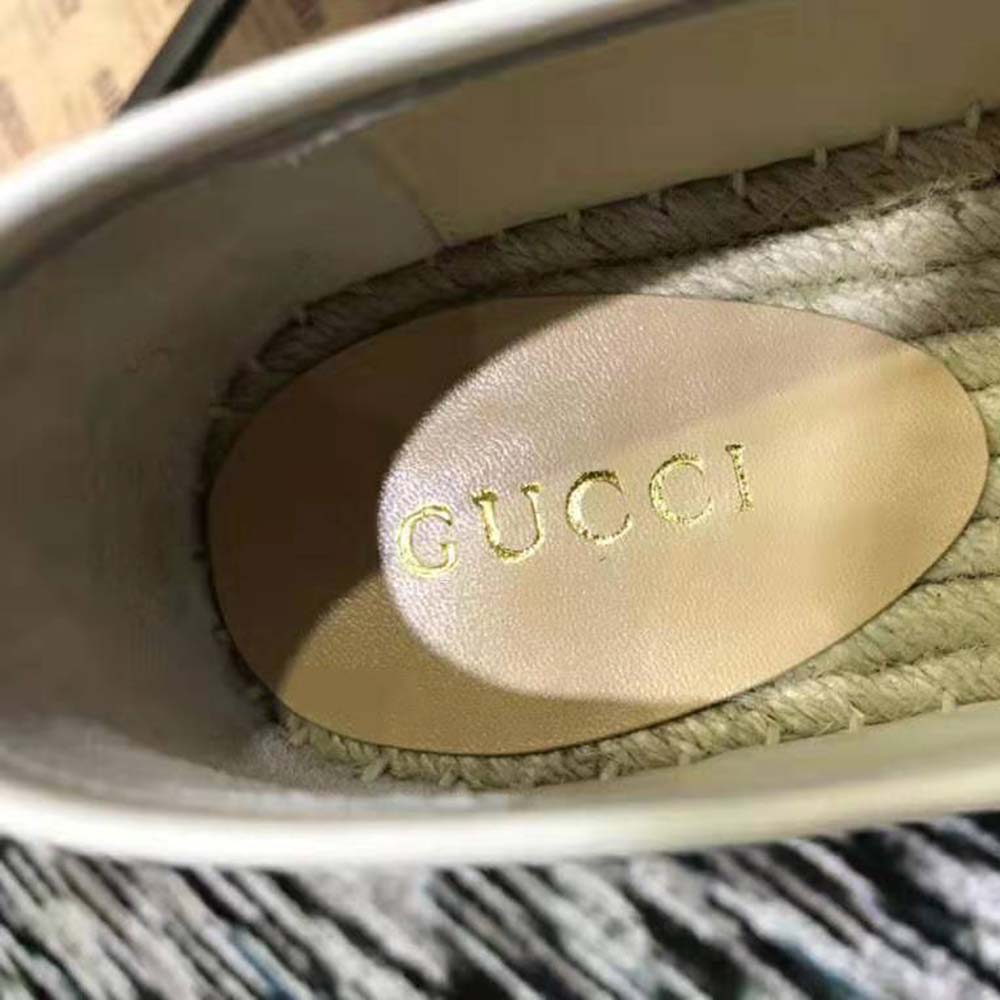 G*u*i women G*u*i logo canvas espadrille 2cm platform-beige