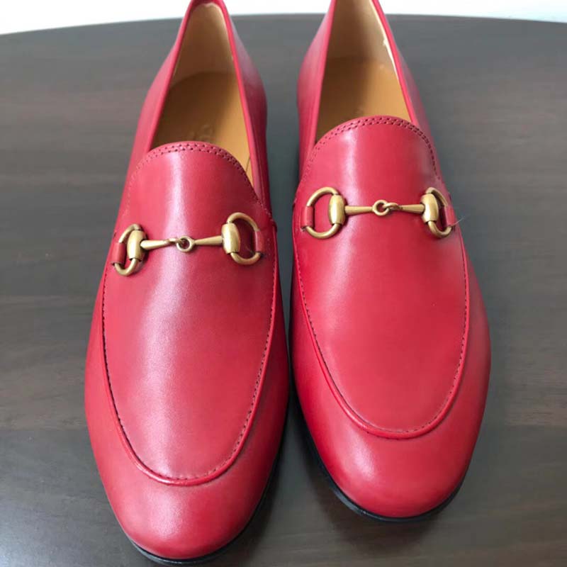 G*u*i women jordaan leather loafer red