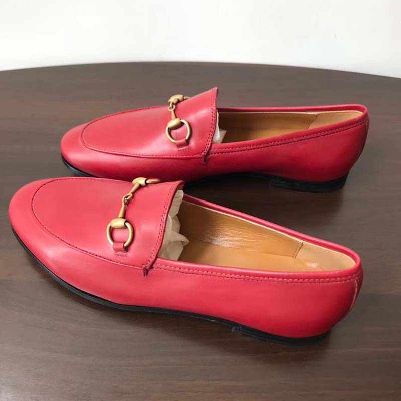 G*u*i women jordaan leather loafer red