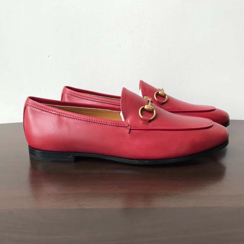 G*u*i women jordaan leather loafer red