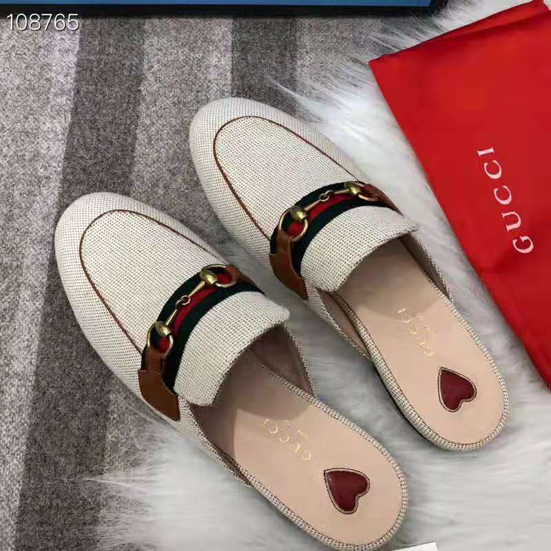 G*u*i women’s princetown canvas slipper 1cm heel-sandy