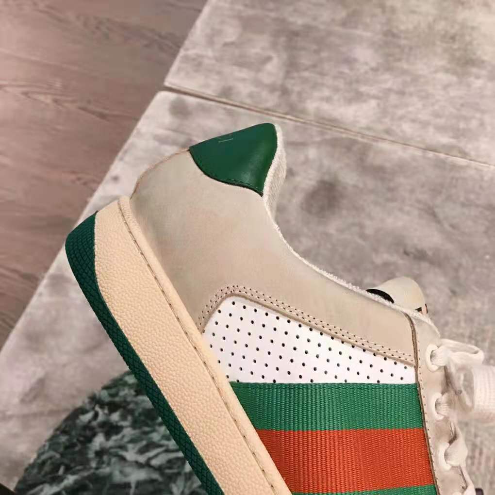 G*u*i women’s screener sneaker with cherries 3.6cm height-green