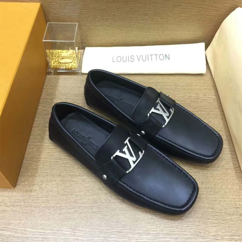 Louis Vuitton LV Men Monte Carlo Car Shoe Shoes Black