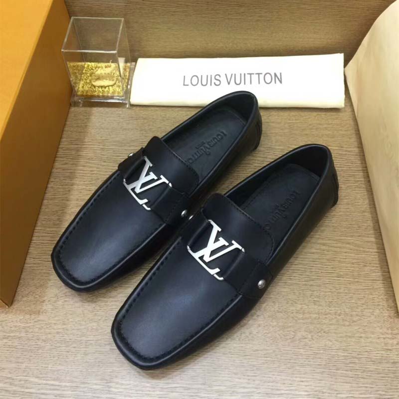 Louis Vuitton LV Men Monte Carlo Car Shoe Shoes Black