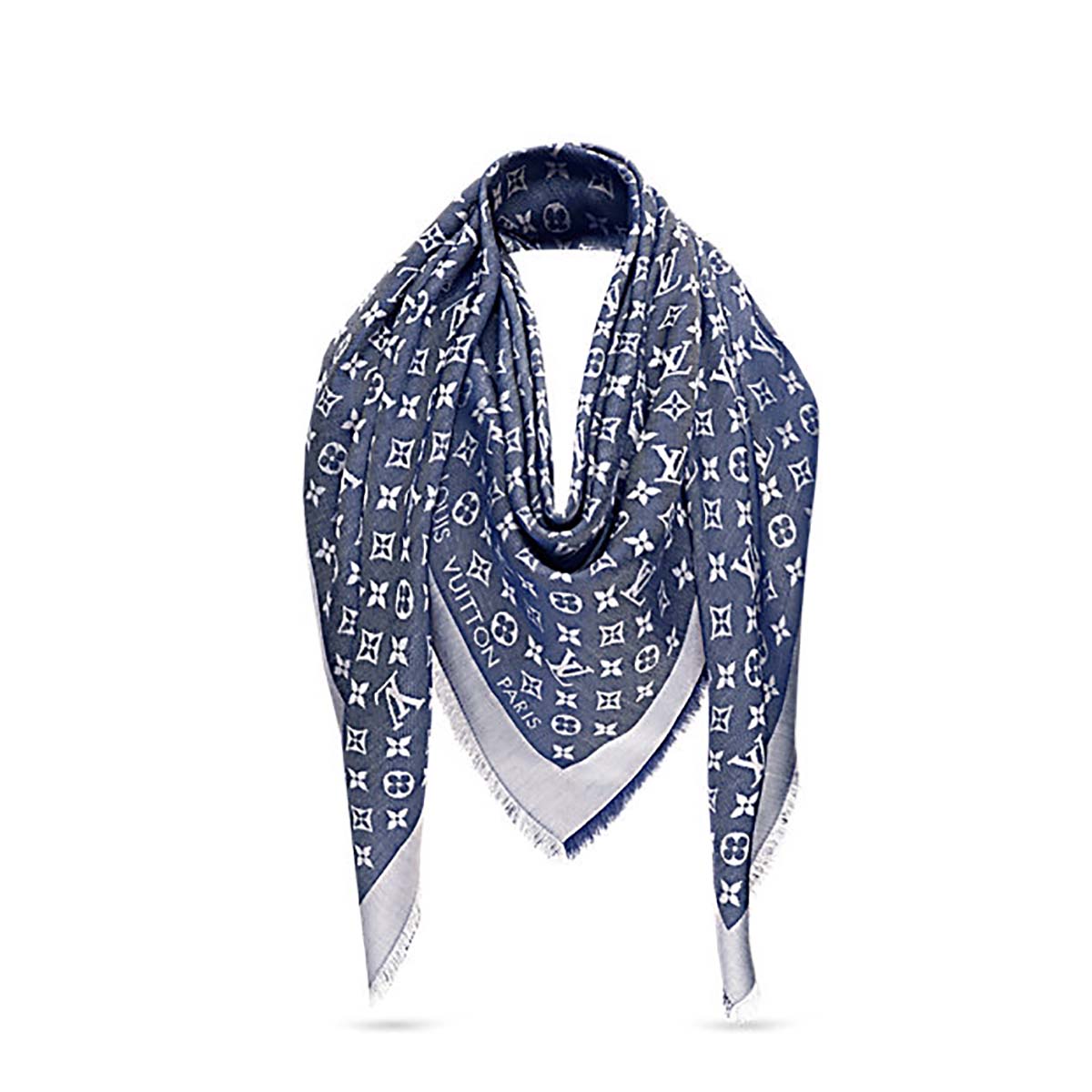 Louis Vuitton LV Women Monogram Denim Shawl Scarf