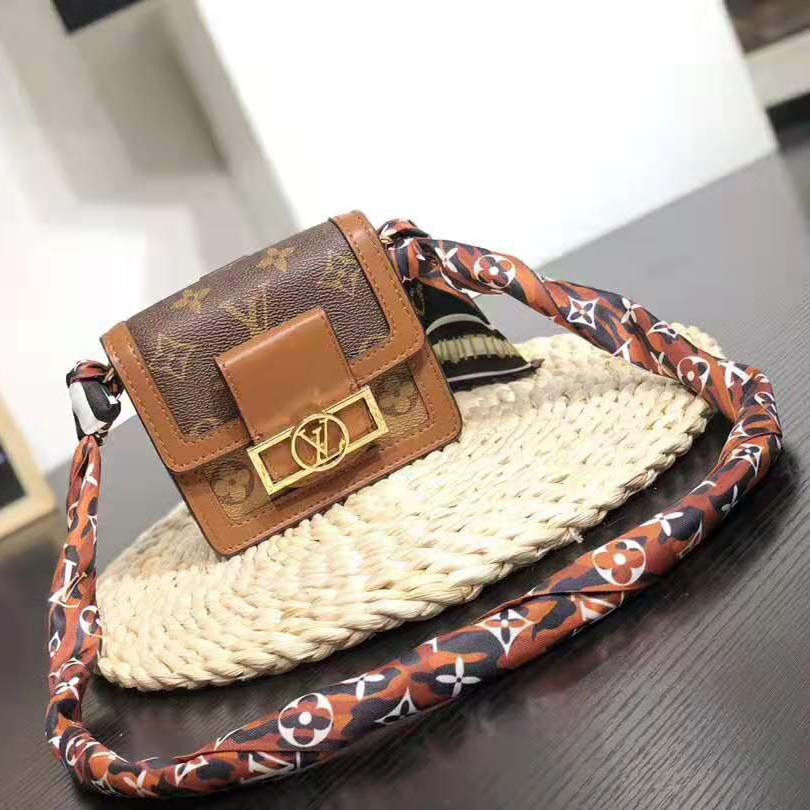 Louis Vuitton LV Women Bumbag Dauphine BB Bag-Brown