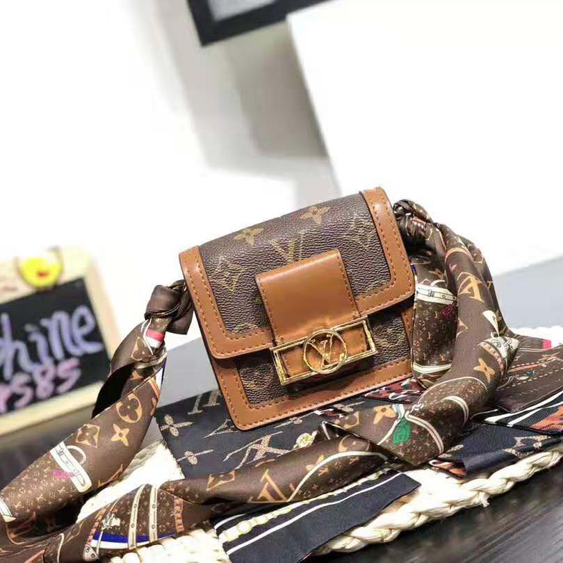 Louis Vuitton LV Women Bumbag Dauphine BB Bag-Brown
