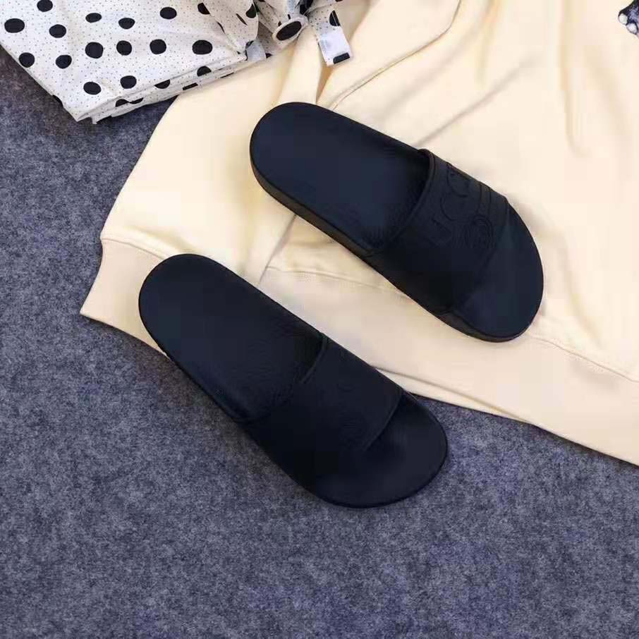 G*u*i unisex G*u*i logo rubber slide sandal-black