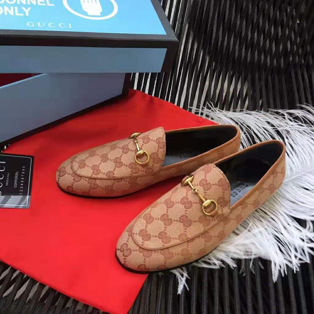G*u*i unisex jordaan gg velvet loafer-brown