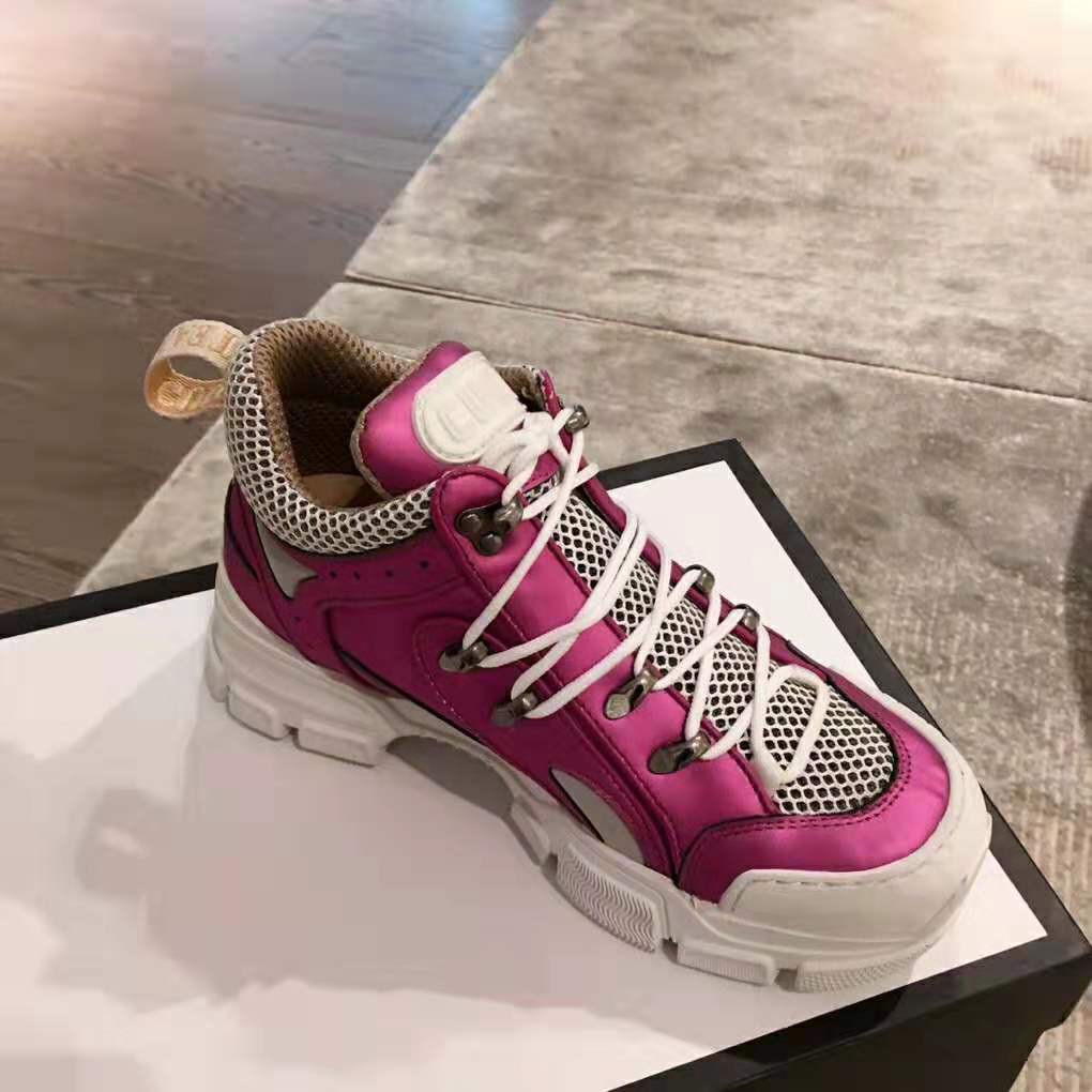 G*u*i women flashtrek sneaker with removable crystals 5.6cm height-pink