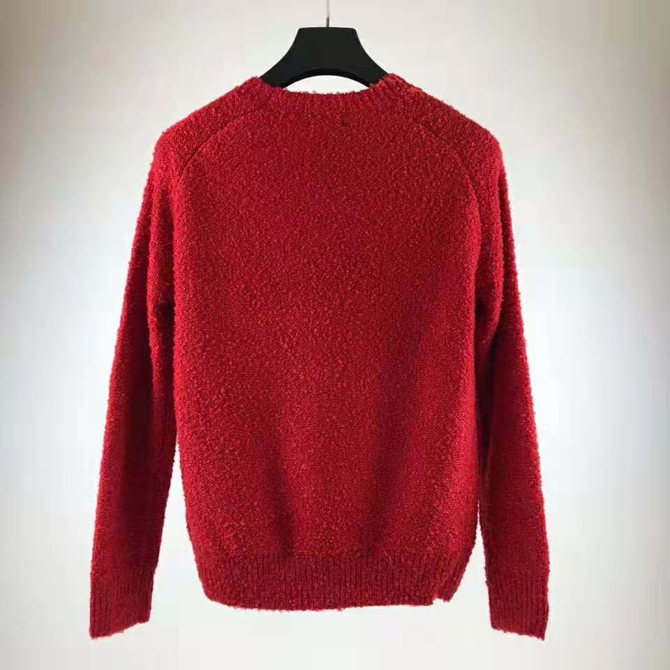 Chanel Women Pullover Wool and Mixed Fibers & Cashmere Sweater-Red