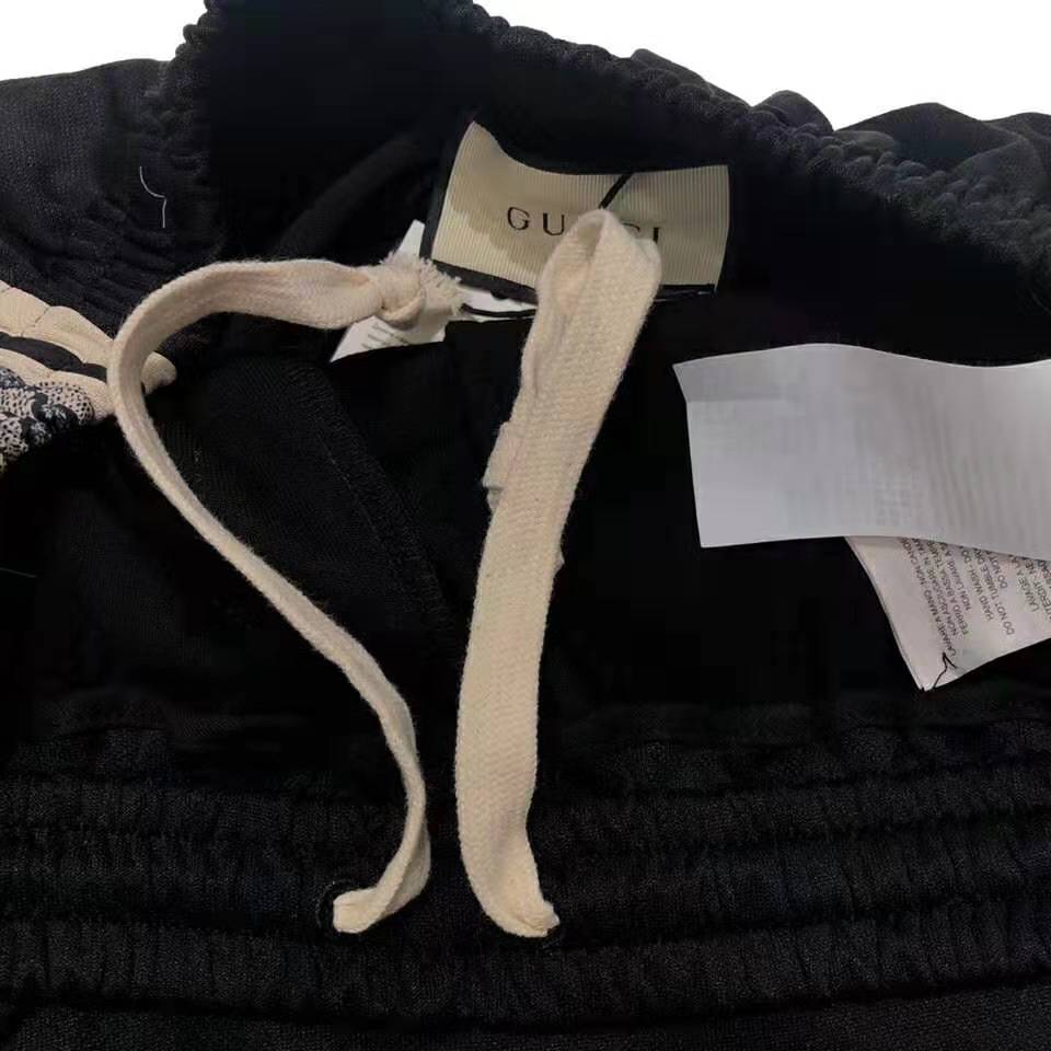 G*u*i men oversize technical jersey jacket in gg printed nylon-black