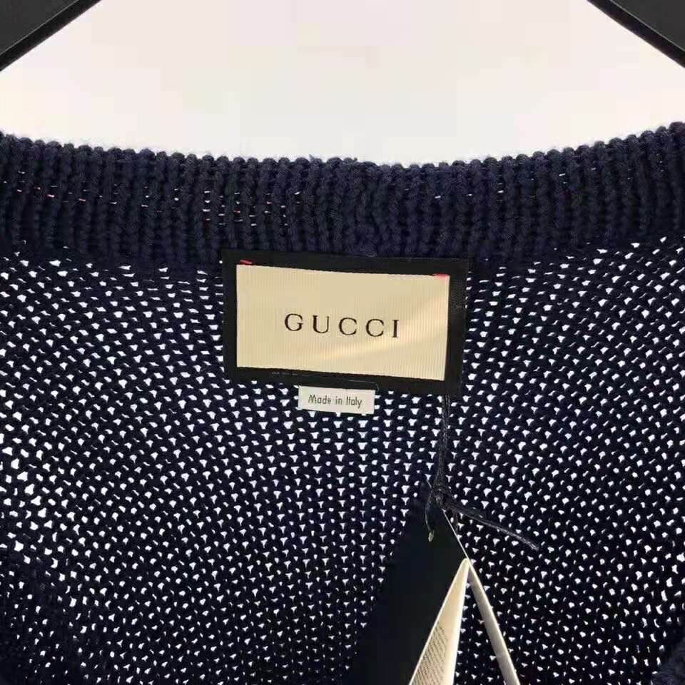 G*u*i women oversize cable knit cardigan sweater-navy