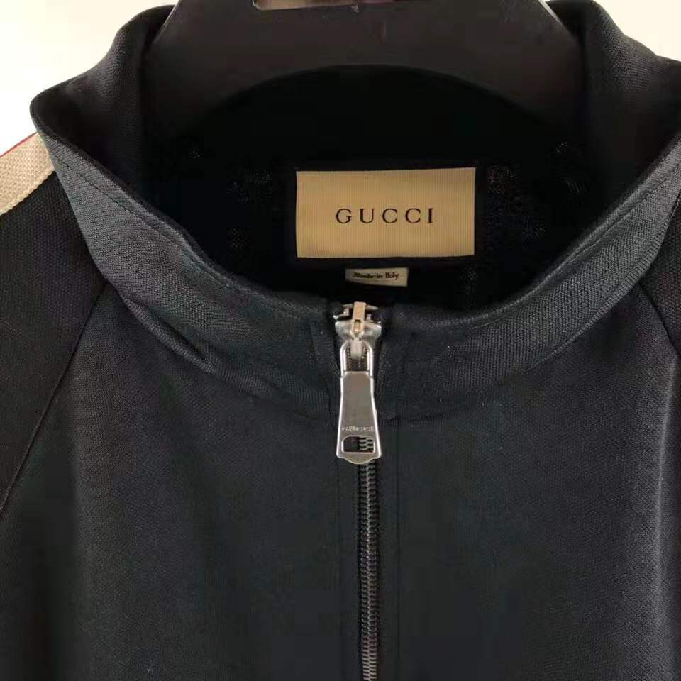 G*u*i women technical jersey jacket-black