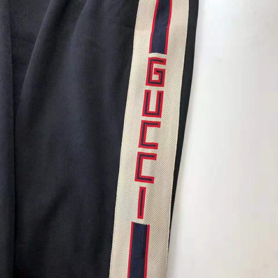 G*u*i women technical jersey jacket-black