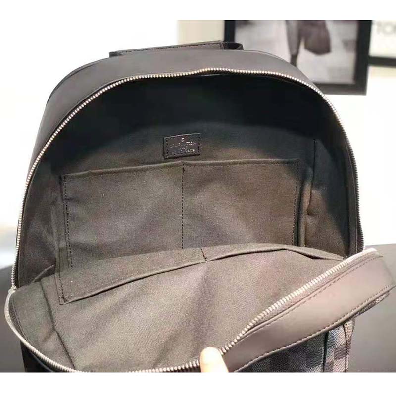Louis Vuitton LV Men Josh Backpack in Damier Graphite Canvas-Grey