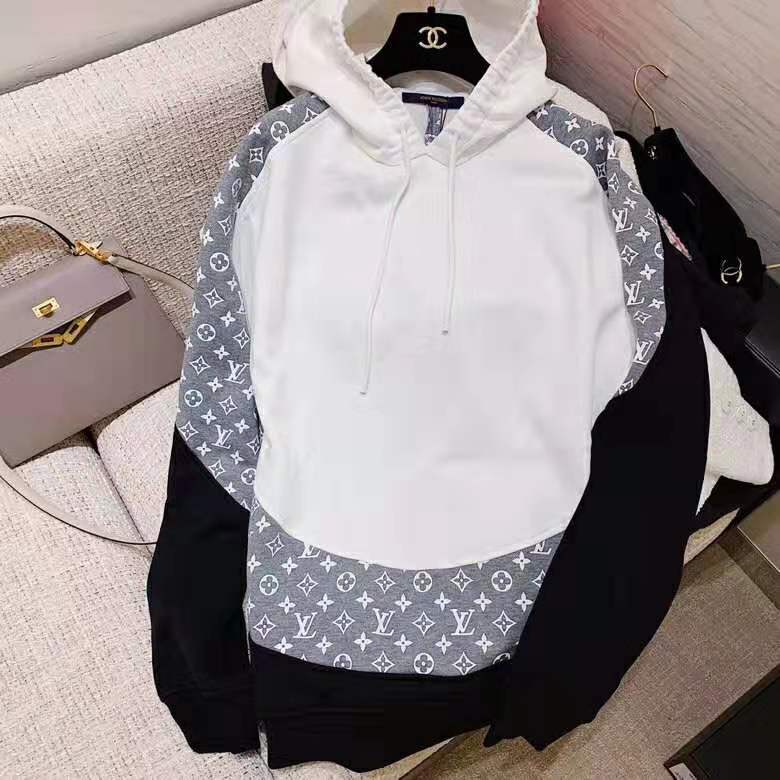 Louis Vuitton LV Men Monogram Circle Cut Hoodie in 100% Cotton-Grey