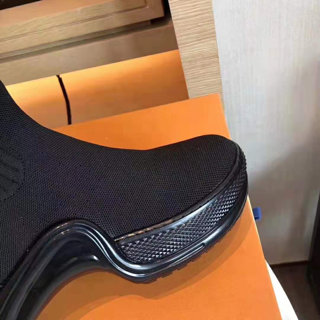 Louis Vuitton LV Women LV Archlight Sneaker Boot in Black Stretch Textile