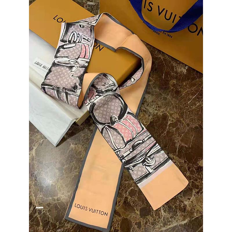 Louis Vuitton LV Women Trunks Bandeau with Trunks and Luggage Pattern-Pink