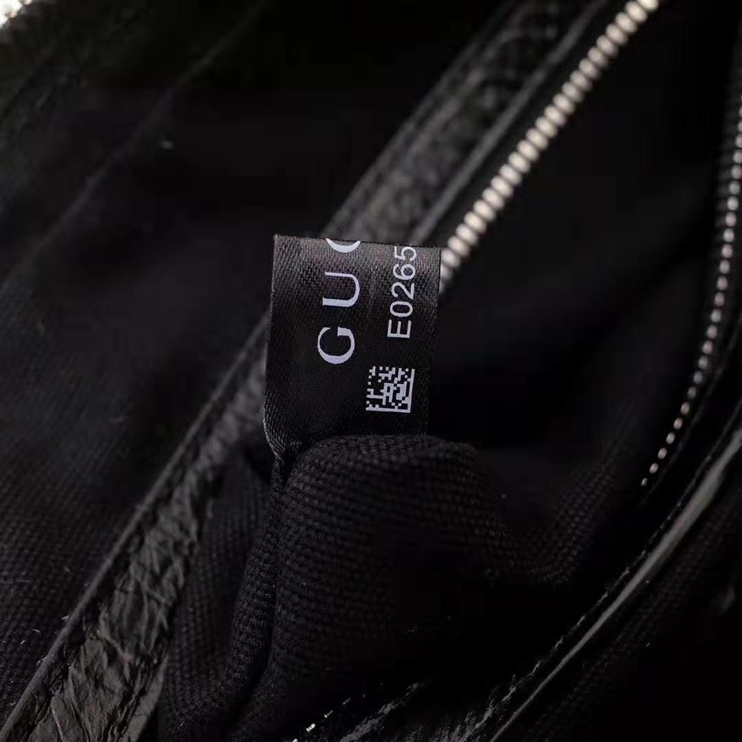 G*u*i gg men leather belt bag in black soft leather
